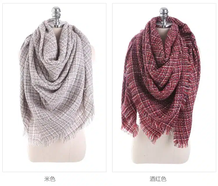 Luxury Brand Autumn Winter Fashion Scarf Women Solid Color Cashmere Warm Scarves Shawl Large Size Fashion Scarf Female 16