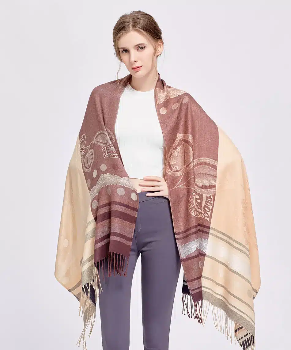 SAN VITALE Scarves Women Shawls Winter Warm Scarf Luxury Brand Soft Fashion Wraps Wool Cashmere Chiffon Islamic Clothing Hijab 20
