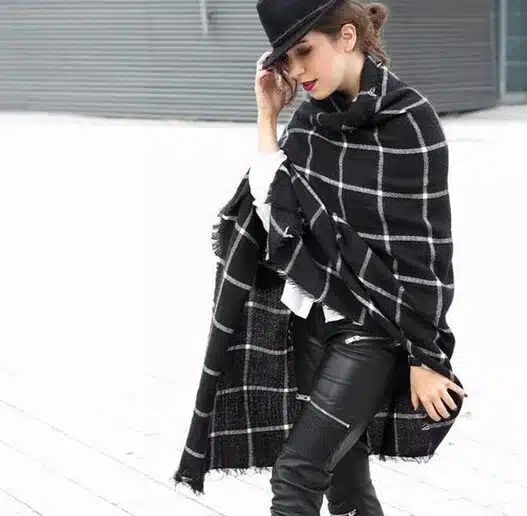 Scarf for Women plaid bufandas mujer 2016 black warm scarf women winter scarves shawls stoles Blanket Scarf Luxury Brand 10
