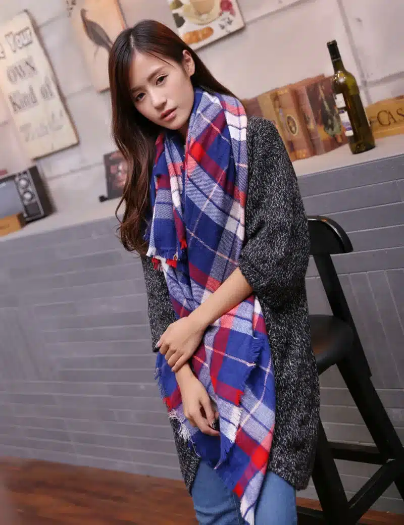 Scarf for Women plaid bufandas mujer 2016 black warm scarf women winter scarves shawls stoles Blanket Scarf Luxury Brand 20