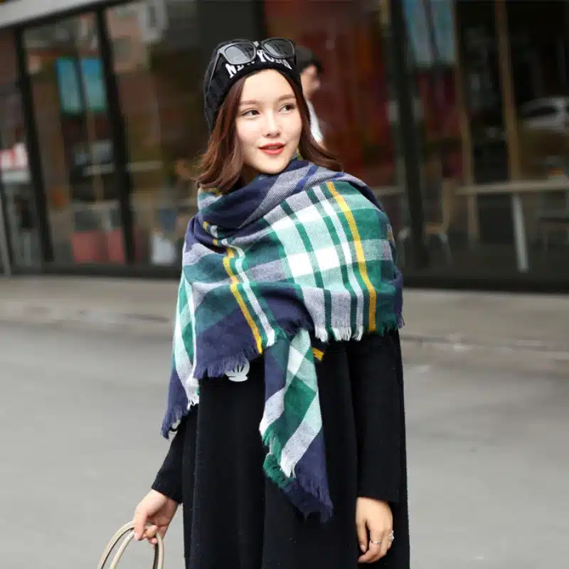 Scarf for Women plaid bufandas mujer 2016 black warm scarf women winter scarves shawls stoles Blanket Scarf Luxury Brand 22