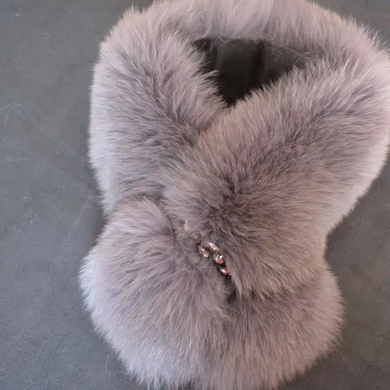 Winter Rushed Limited Women Adult Solid Ring 70cm Long Real Fox Fur Collar Winter Cosplay Party With Cz Diamonds 2017 Fashion 11