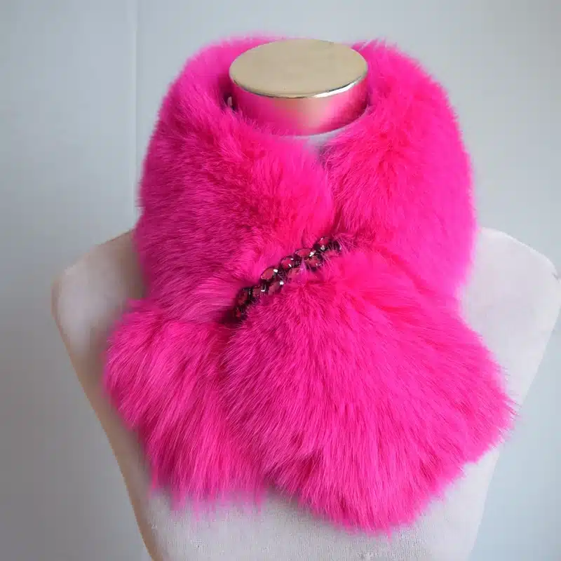 Winter Rushed Limited Women Adult Solid Ring 70cm Long Real Fox Fur Collar Winter Cosplay Party With Cz Diamonds 2017 Fashion 17