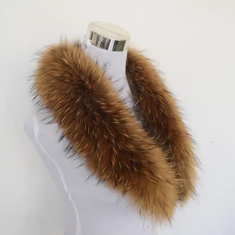 2017 Winter Scarf Women Adult Fashion Solid Hot ! 80cm Large True 100% Raccoon Fur Collar Real Genuine Shawl Wrap Great Qs-103 22