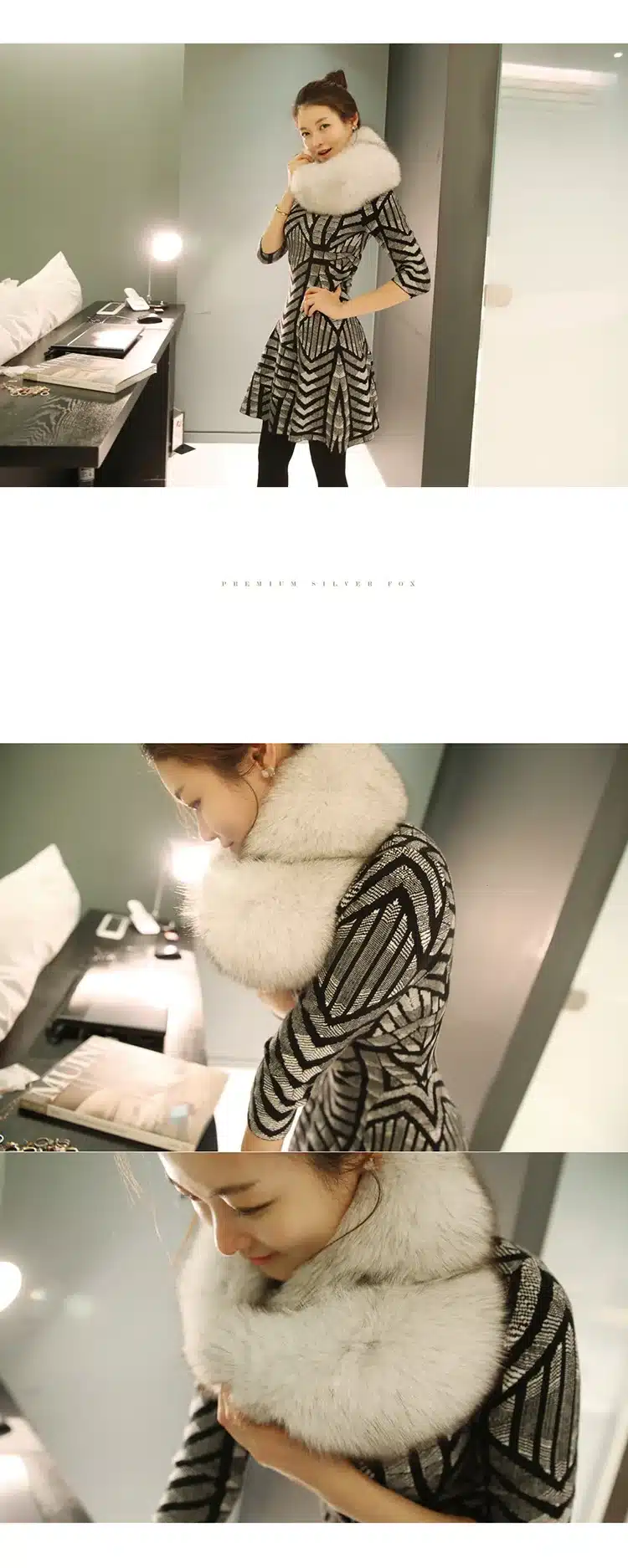 2016 Fashion Fur Scarf, Fur Collar Fox Fur Collar Really Long Winter Female Fox Fur Scarf 7