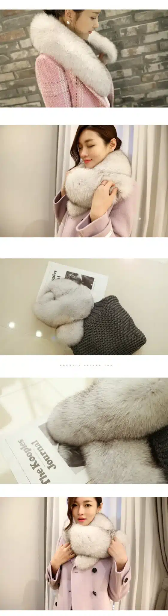 2016 Fashion Fur Scarf, Fur Collar Fox Fur Collar Really Long Winter Female Fox Fur Scarf 8