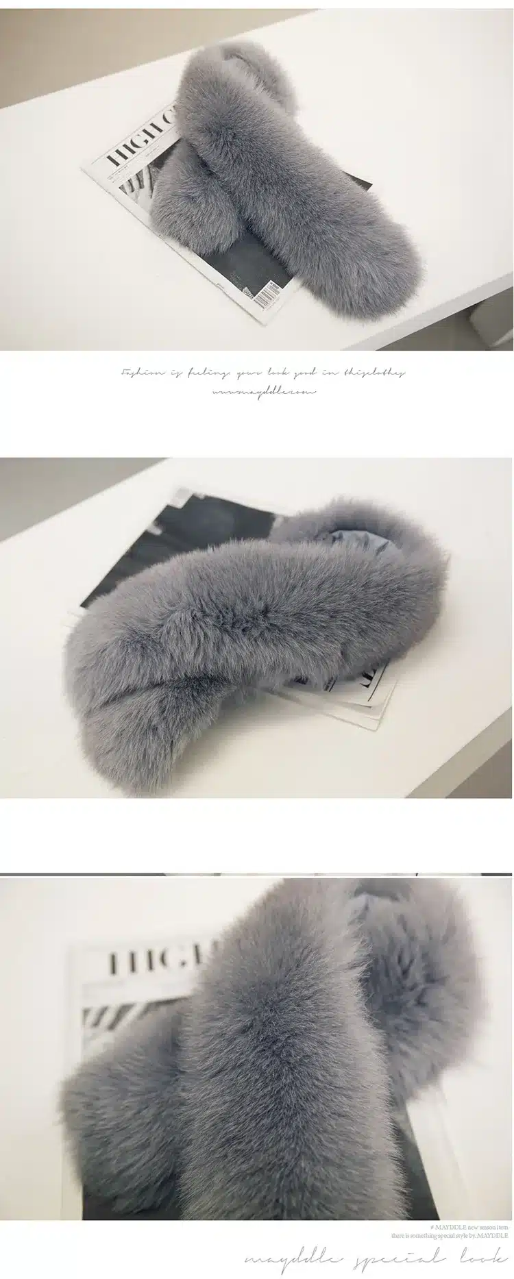 2016 Fashion Fur Scarf, Fur Collar Fox Fur Collar Really Long Winter Female Fox Fur Scarf 10