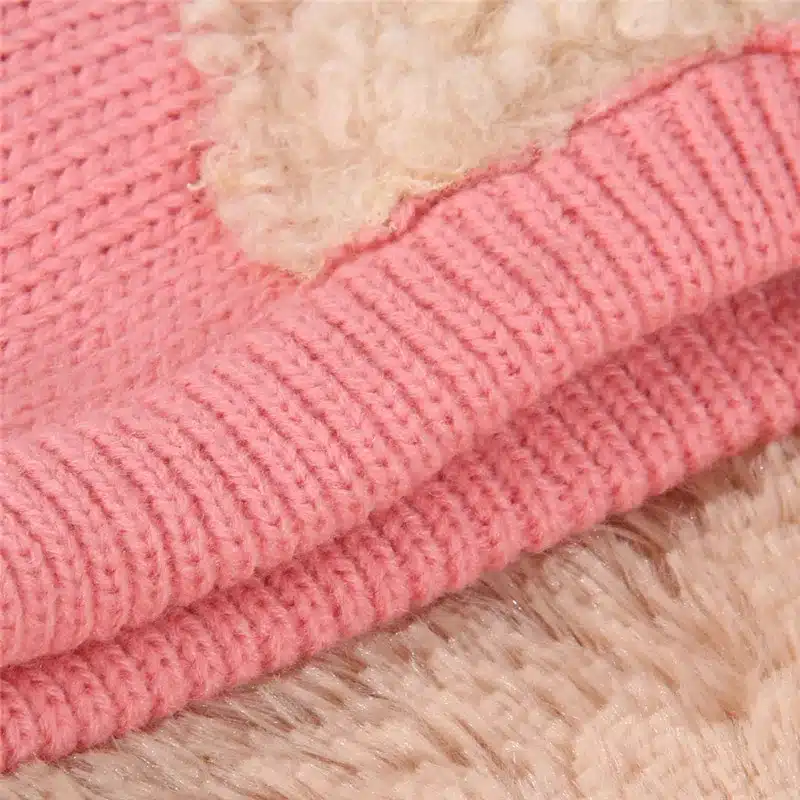 Children's Winter Baby Hat Hats For Girls Kids Children Boys Rabbit Long Ear Bonnet Cap Soft Crochet Baby Caps Hat with Scarf 25