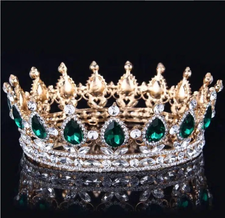 Vintage Baroque Queen King Bride Tiara Crown For Women Headdress Prom Bridal Wedding Tiaras and Crowns Hair Jewelry Accessories 14