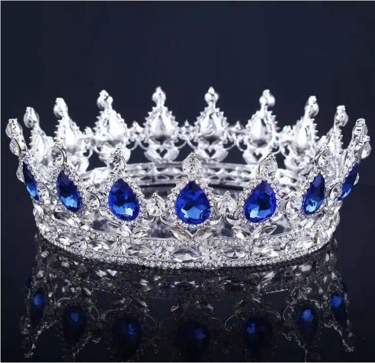 Vintage Baroque Queen King Bride Tiara Crown For Women Headdress Prom Bridal Wedding Tiaras and Crowns Hair Jewelry Accessories 16