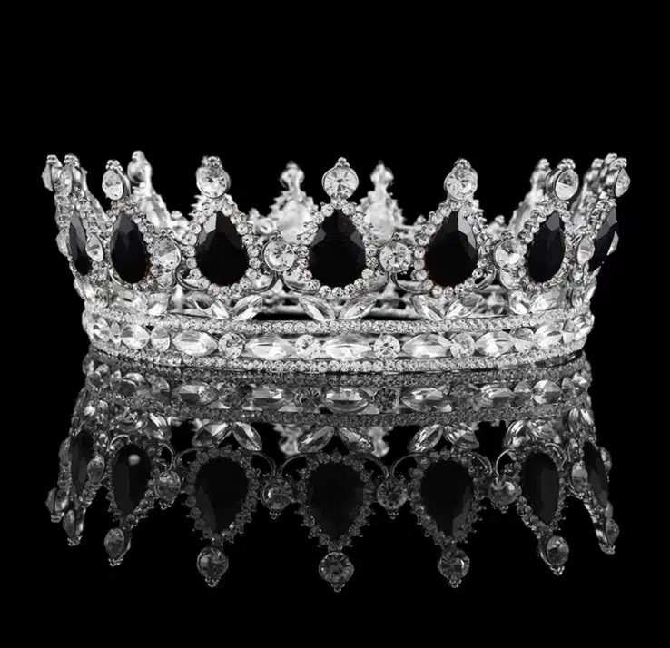 Vintage Baroque Queen King Bride Tiara Crown For Women Headdress Prom Bridal Wedding Tiaras and Crowns Hair Jewelry Accessories 17