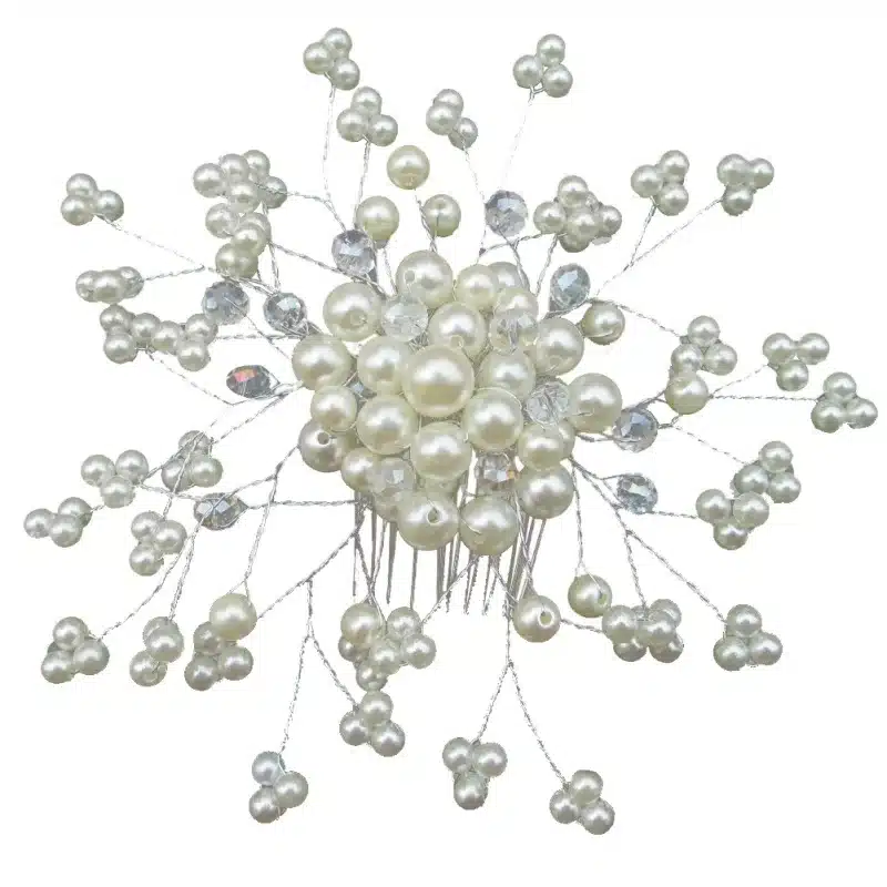 Wedding Hair Accessories Bridesmaid Bridal Hair Accessories Pearl Crystal Tiara Wedding Decoration hair jewelry Fashion Hairpins 2
