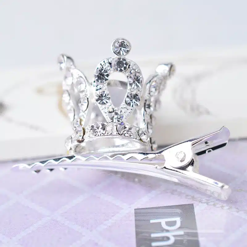 Sale 1Pc3D Crown Hairpin Princess Barrettes Hair Jewellery Baby Girl Fashion Shiny Crystal Hair Clip 1