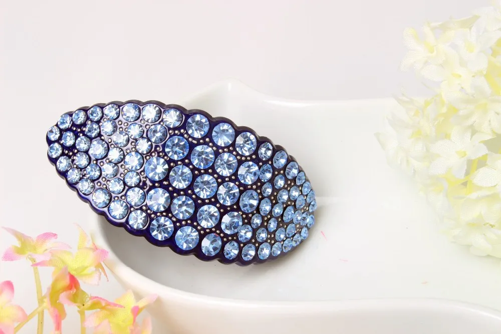 Hot 2016 New High Quality Hair jewelry Acrylic Austria Rhinestone Crystal Hair Barrette for Women Clips for Hair Hairpins AA30 24