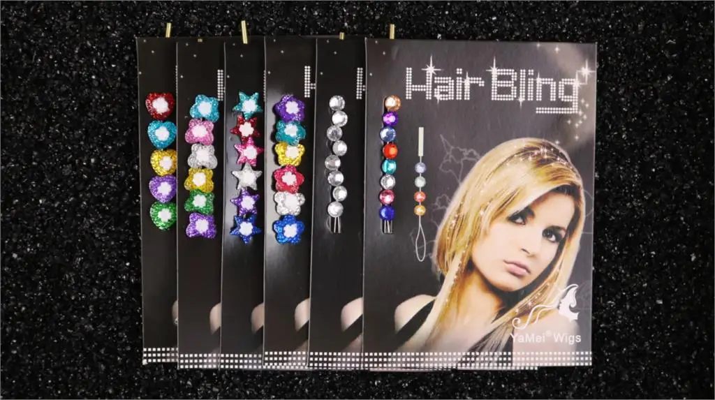 Newest Gem hair extension hair jewelry crystal flash trendy bride hair maker colorful decoration acrylic glass stone women girls 9