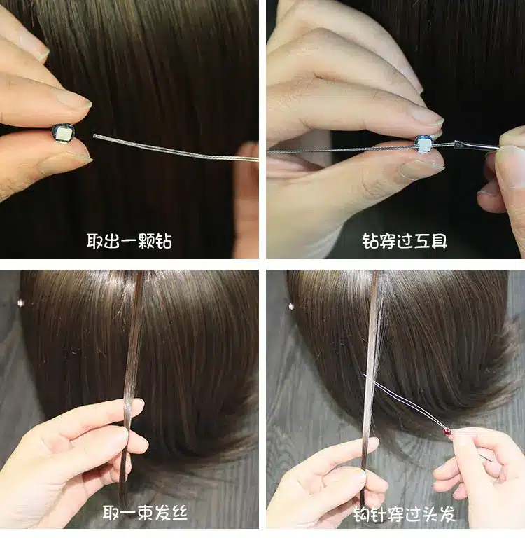 Newest Gem hair extension hair jewelry crystal flash trendy bride hair maker colorful decoration acrylic glass stone women girls 13