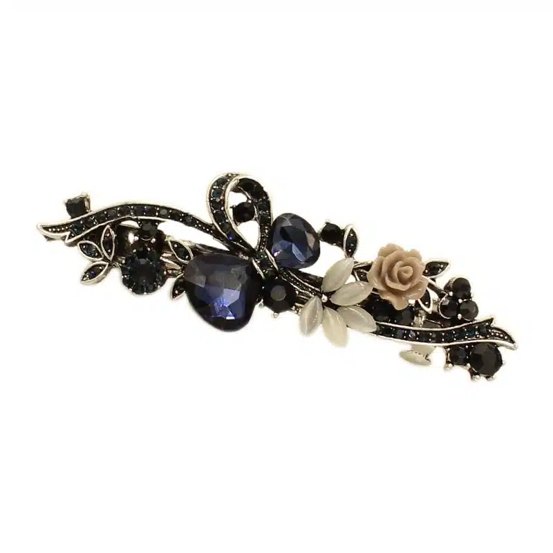 2017 New Luxury Crystal Hair Clip Opal Leaf Resin Flower Headwear Jewelry OL For Women Girls Elegant Barrettes Hair Accessories 21