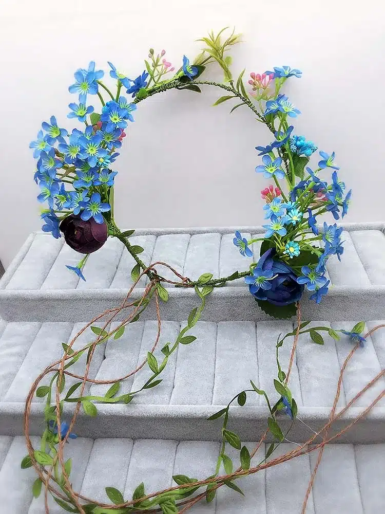 Bride flower wreath headdress ornaments Kids party floral garlands bride headdress flower hair band photography jewelry flower 10