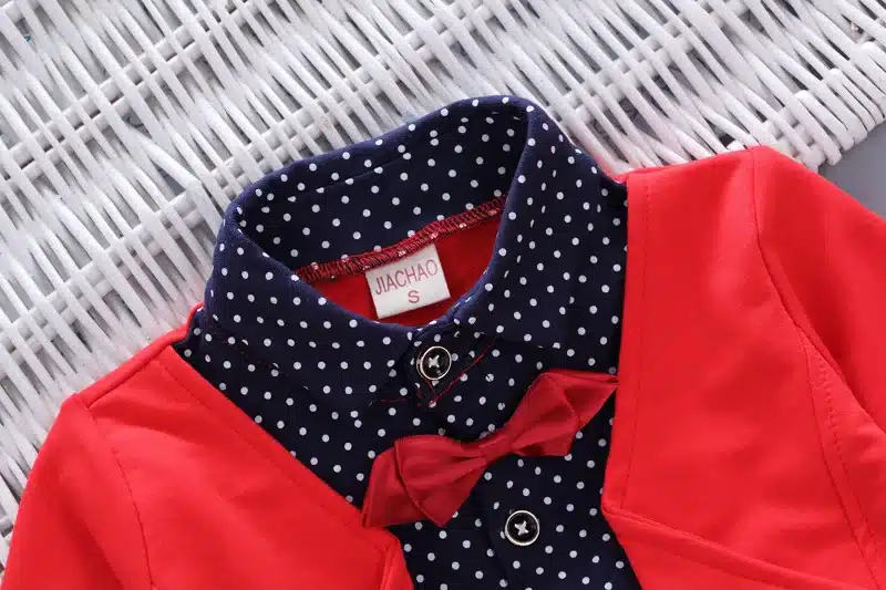 Hot Sales Infant Baby Boys Sets Red Plaid Long-sleeved Shirt+ Pants 2pcs Outfits Toddlers Bow Tie Set Clothes 2017 Spring 13