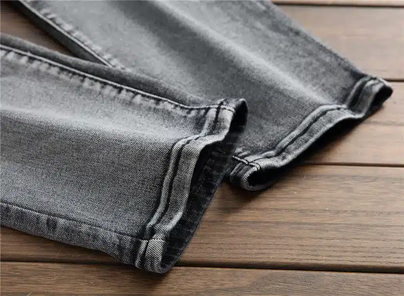 Biepa New Mens Biker Jeans Pants Knee Leather Patchwork Man Straight Motorcycle Denim Trousers Washed Fashion Design Size 29-38 14