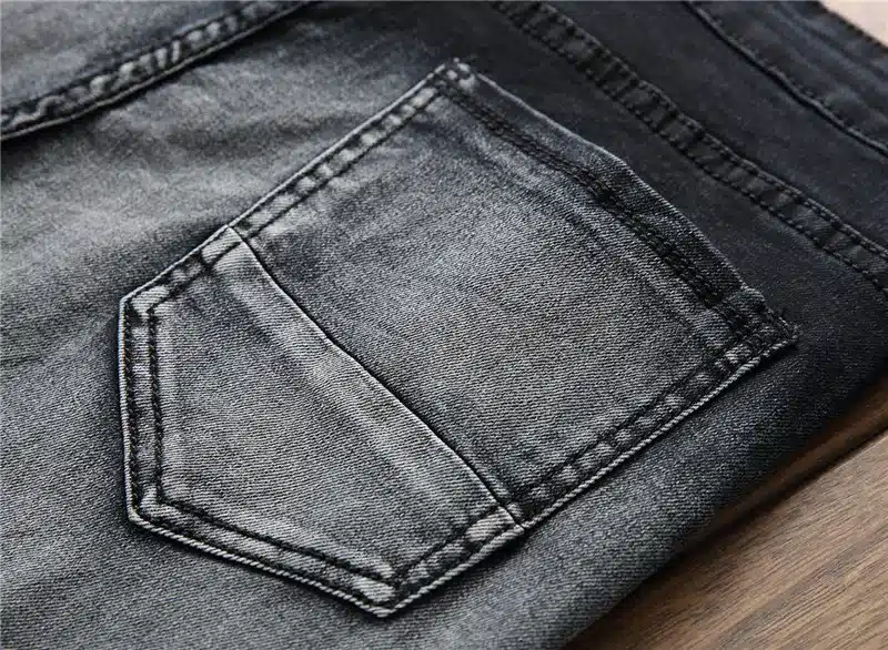 Biepa New Mens Biker Jeans Pants Knee Leather Patchwork Man Straight Motorcycle Denim Trousers Washed Fashion Design Size 29-38 15