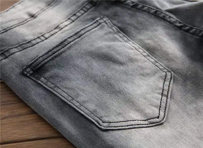 Biepa New Fashion Men's Ripped Motorcycle Denim Pants With Ankle Zipper Designer Distressed Biker Jeans Trousers Knee Holes 15