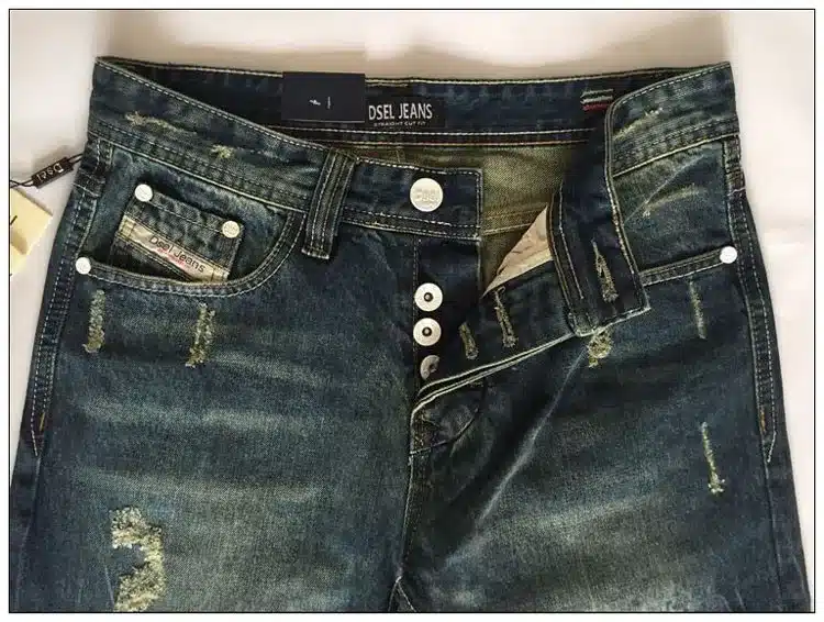 Famous Dsel Brand Fashion Designer Jeans Men Straight Dark Blue Color Printed Mens Jeans Ripped Jeans,100% Cotton 9