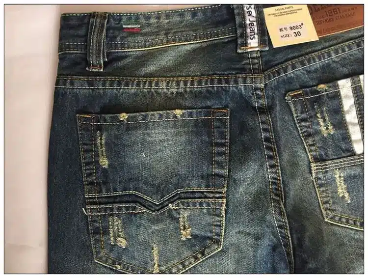 Famous Dsel Brand Fashion Designer Jeans Men Straight Dark Blue Color Printed Mens Jeans Ripped Jeans,100% Cotton 13