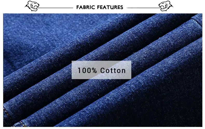 TIGER CASTLE Men Cotton Straight Classic Jeans Baggy Plus Size Spring Autumn Men's Denim Pants Straight Designer Trousers Male 12