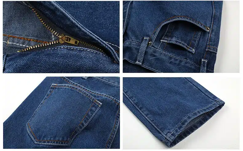 TIGER CASTLE Men Cotton Straight Classic Jeans Baggy Plus Size Spring Autumn Men's Denim Pants Straight Designer Trousers Male 19