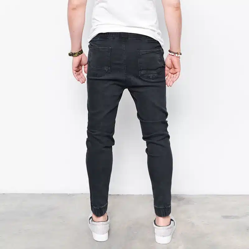 2017 Envmenst Brand Fashion Men's Harem Jeans Washed Feet Shinny Denim Pants Hip Hop Sportswear Elastic Waist Joggers Pants 12