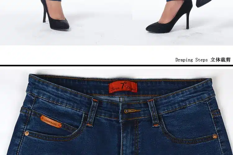 2017 Spring Summer Womens Stretch Skinny Highwaiste Jeans Woman Plus Size 4XL 5XL 6XL 7XL Pencil Pants High Waisted Jeans Mujer 22