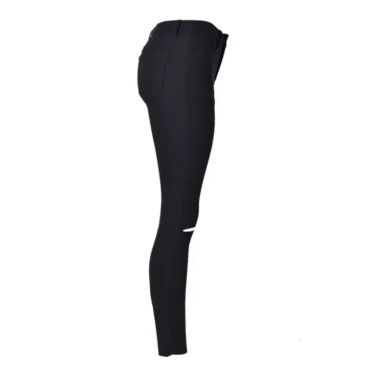 2016 High Quality Women High Waist Stretch Ripped Knees Jeans Skinny Denim Jean Pants Woman Black 13