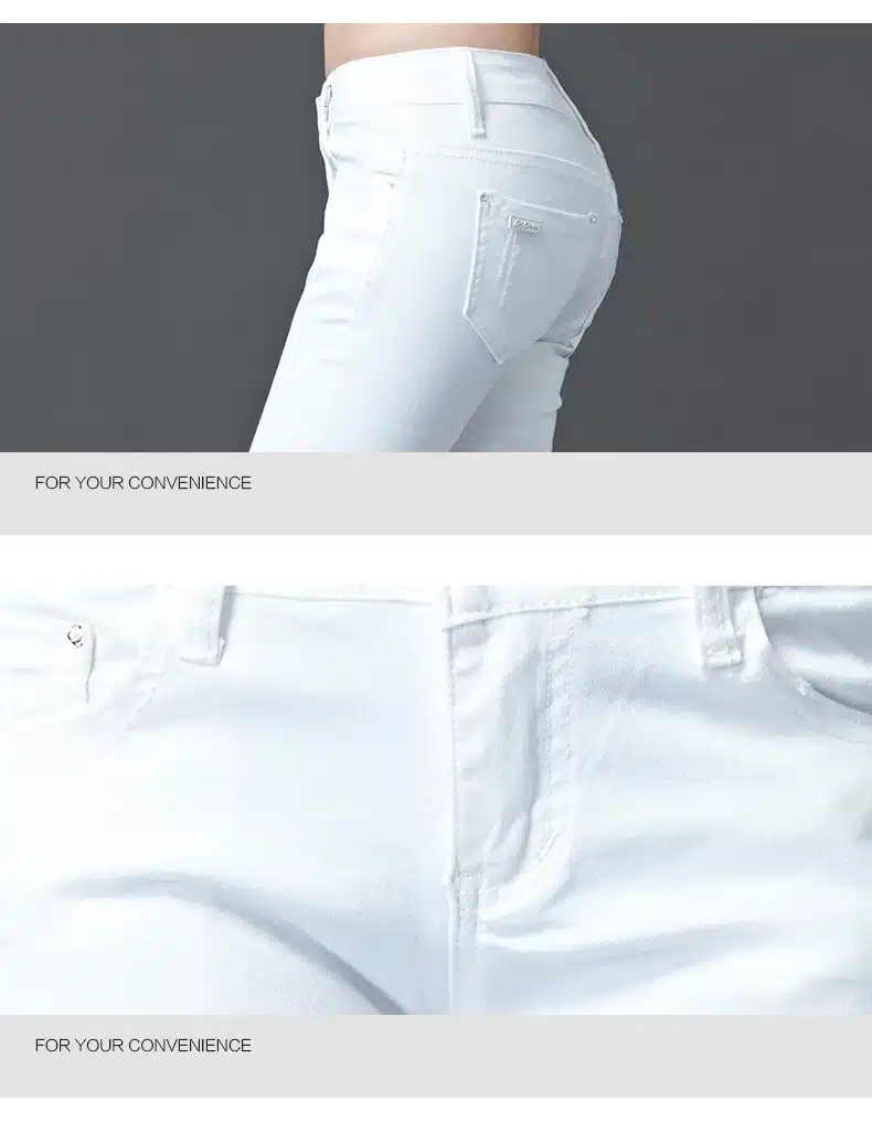 Dongdongta New Women 2017 Fashion Jeans Original Design Summer Skinny Mid Waist Full Length Pencil Pants Painted Washed Jeans 14