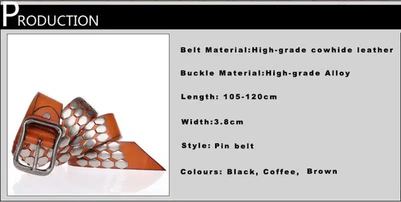 FAJARINA Quality 38mm Unique Design Fashion Unisex Retro Belt Scaly Hip Hop Belts for Men Women Jean Mens Geunine Leather NW0039 10