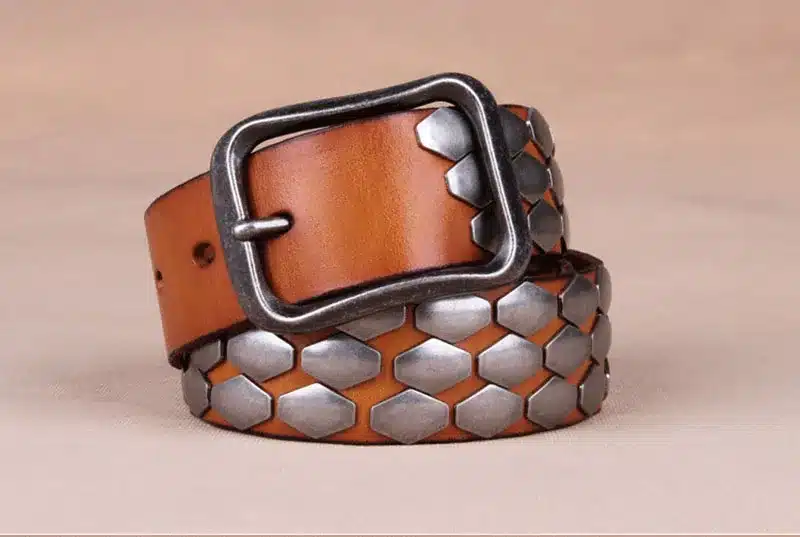 FAJARINA Quality 38mm Unique Design Fashion Unisex Retro Belt Scaly Hip Hop Belts for Men Women Jean Mens Geunine Leather NW0039 15