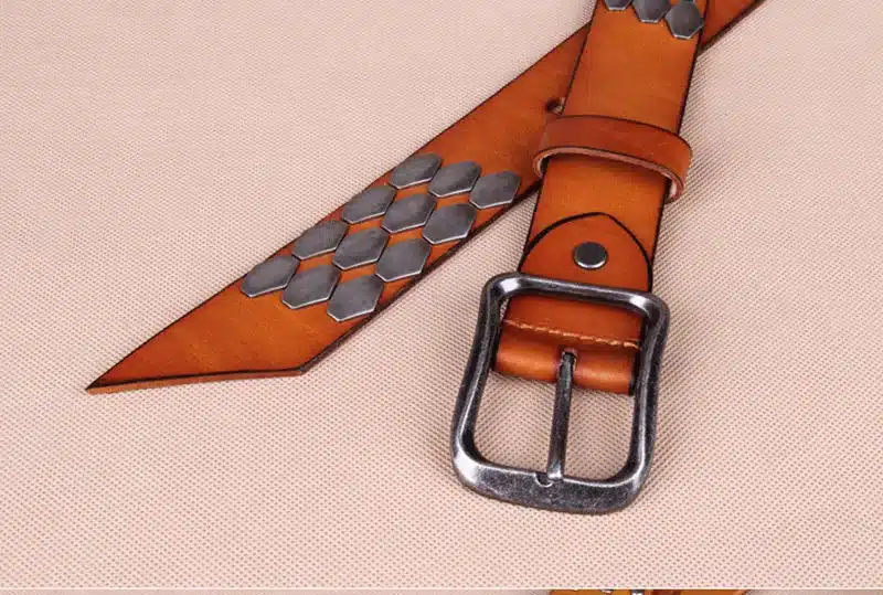 FAJARINA Quality 38mm Unique Design Fashion Unisex Retro Belt Scaly Hip Hop Belts for Men Women Jean Mens Geunine Leather NW0039 20
