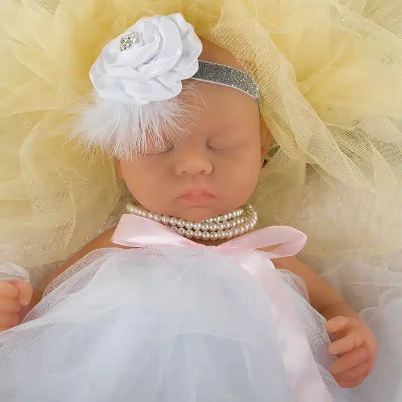 IVITA 18inch/3.2kg Girl Eyes Closed High Quality Silicone Reborn Dolls Baby Born Full Body Alive With Clothes 3