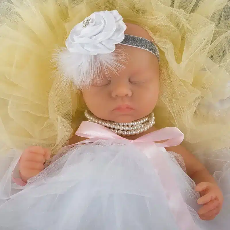 IVITA 18inch/3.2kg Girl Eyes Closed High Quality Silicone Reborn Dolls Baby Born Full Body Alive With Clothes 2