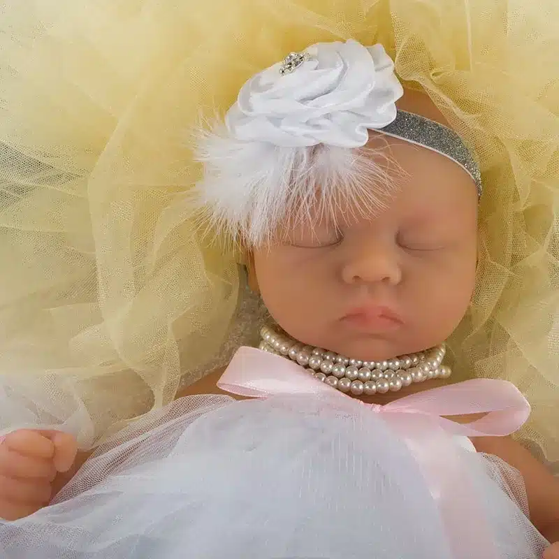 IVITA 18inch/3.2kg Girl Eyes Closed High Quality Silicone Reborn Dolls Baby Born Full Body Alive With Clothes 4