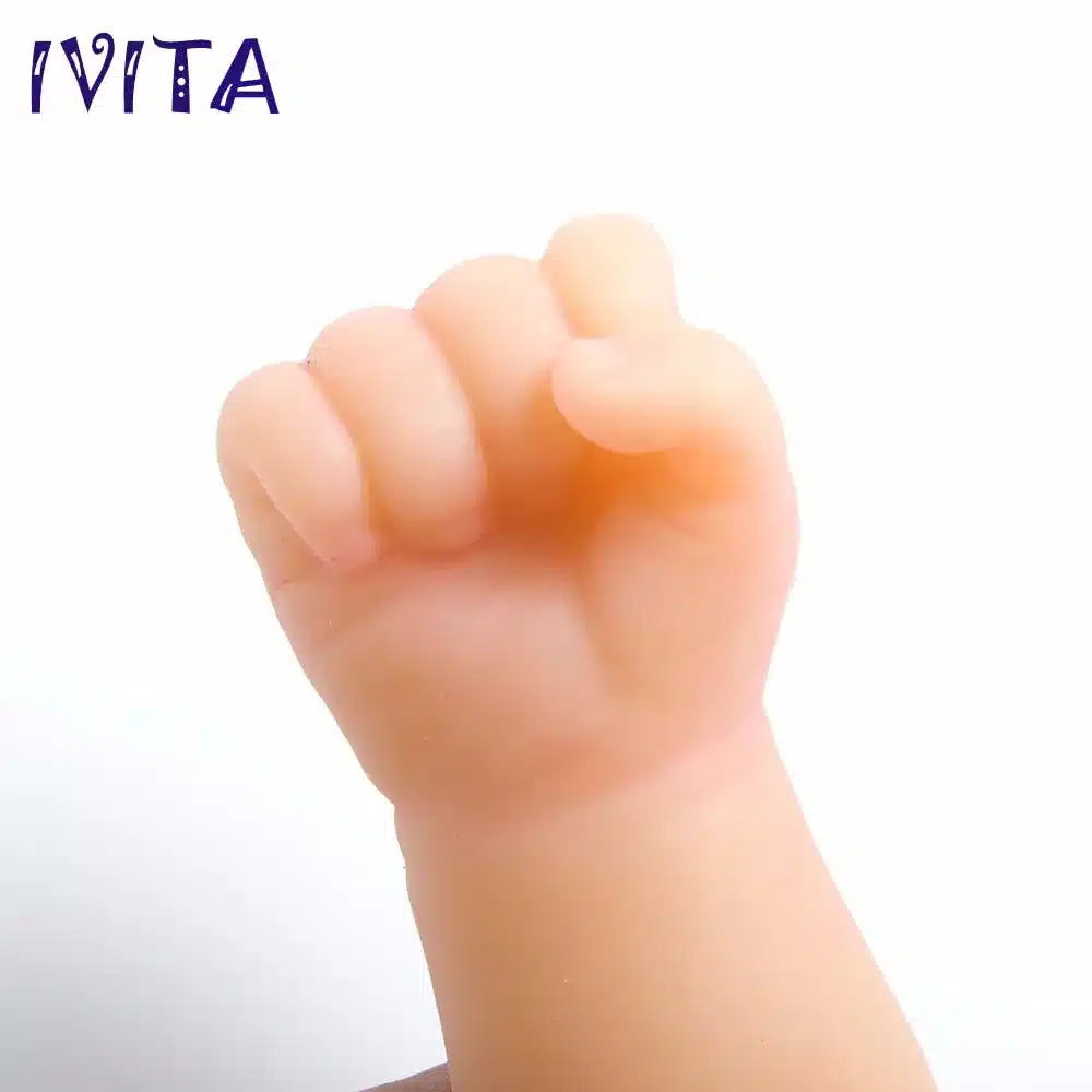 IVITA 18inch/3.2kg Girl Eyes Closed High Quality Silicone Reborn Dolls Baby Born Full Body Alive With Clothes 7