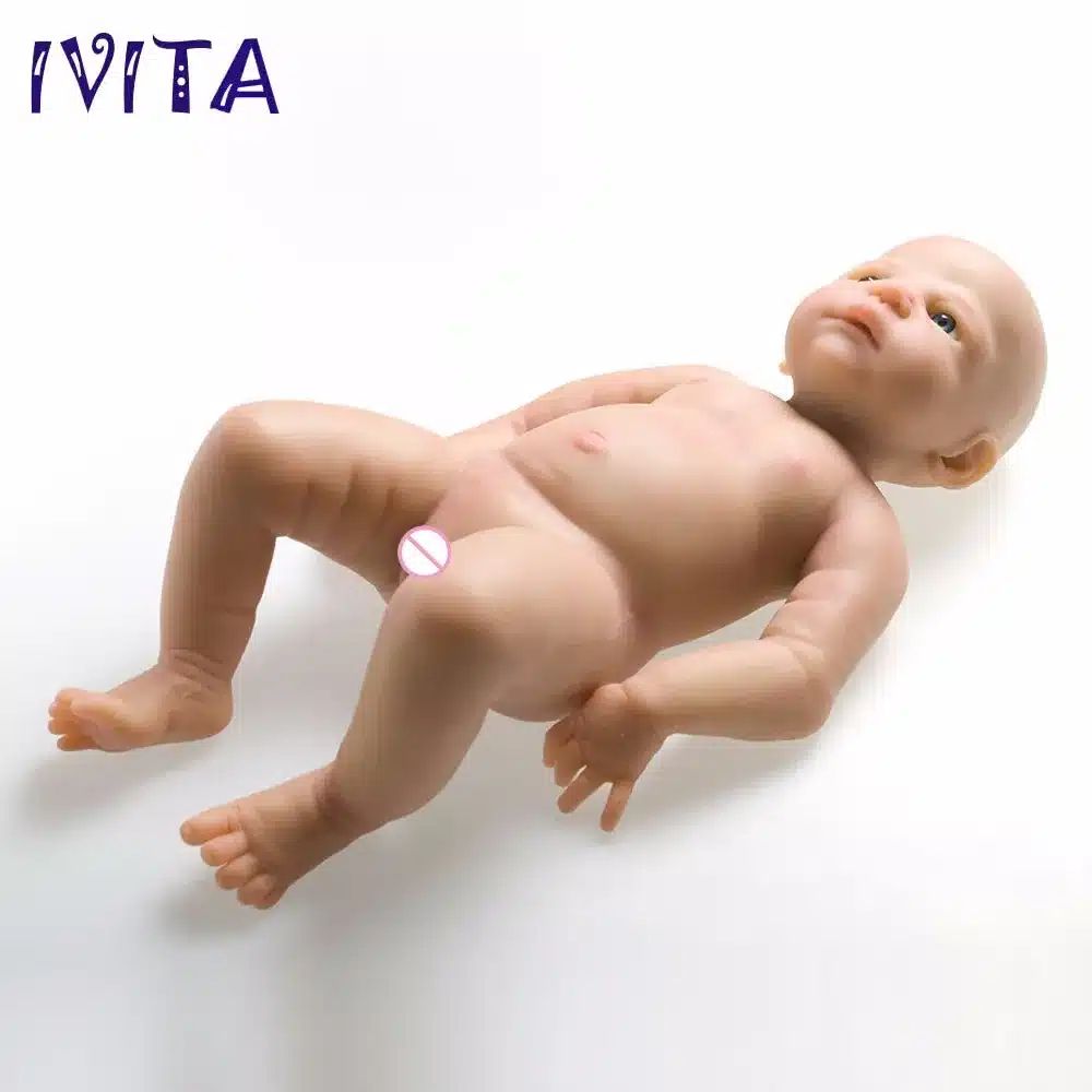 Ivita 21inch/4.9kg Girl High Quality Silicone Reborn Dolls Baby Born Full Body Alive Bath Doll XMAS Gift 5