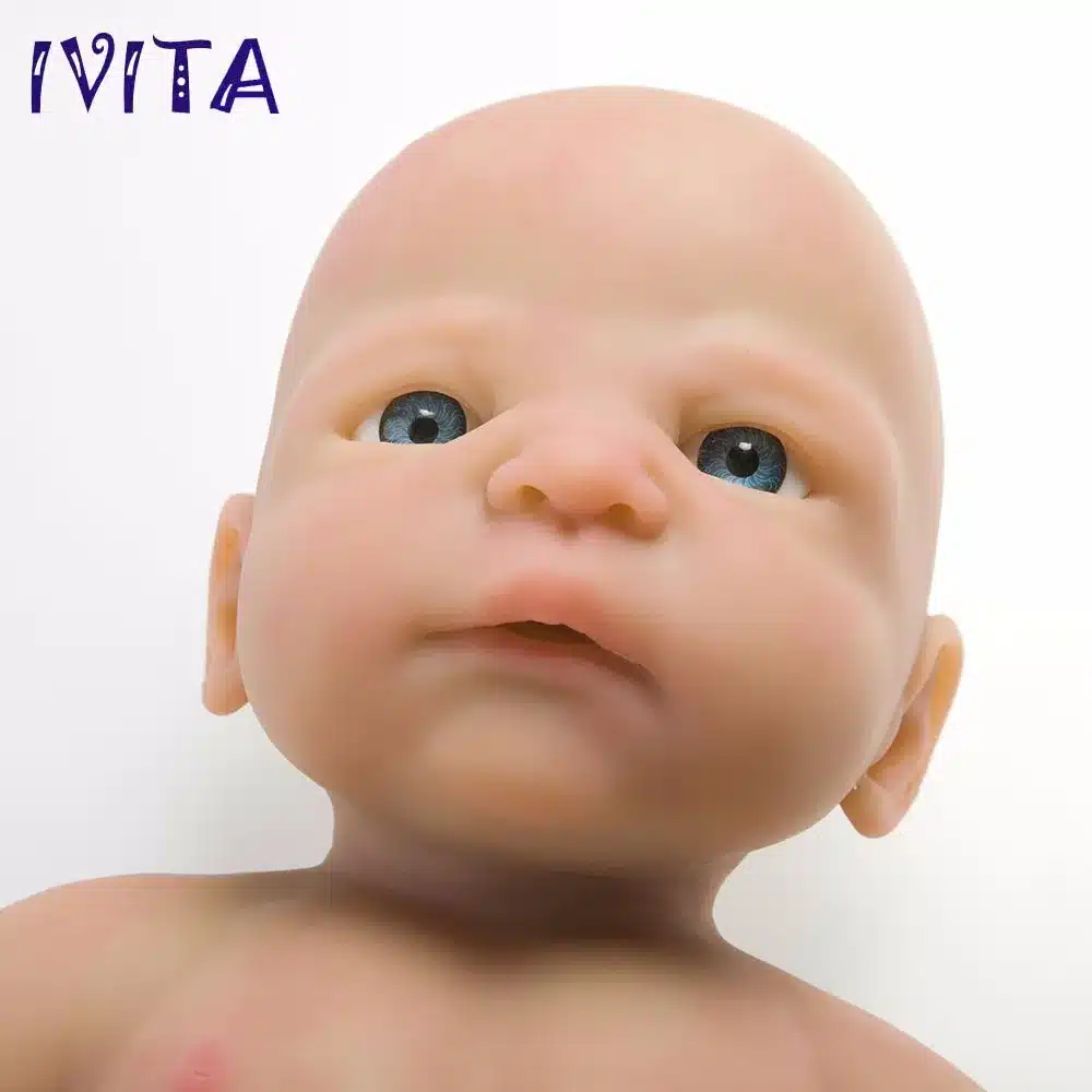 Ivita 21inch/4.9kg Girl High Quality Silicone Reborn Dolls Baby Born Full Body Alive Bath Doll XMAS Gift 6