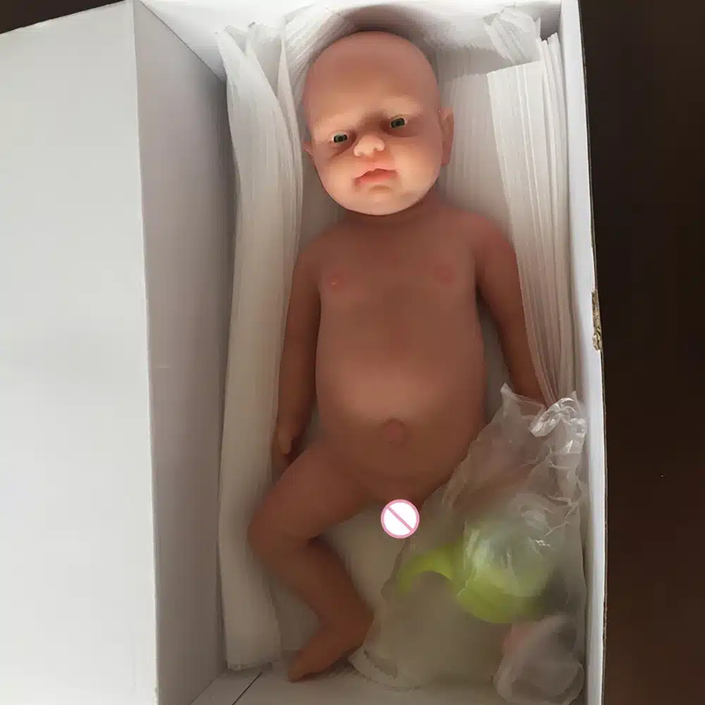 IVITA 18 Inch Realistic Reborn Baby Boy Doll Lifelike Baby Toy FULL BODY SILICONE 11