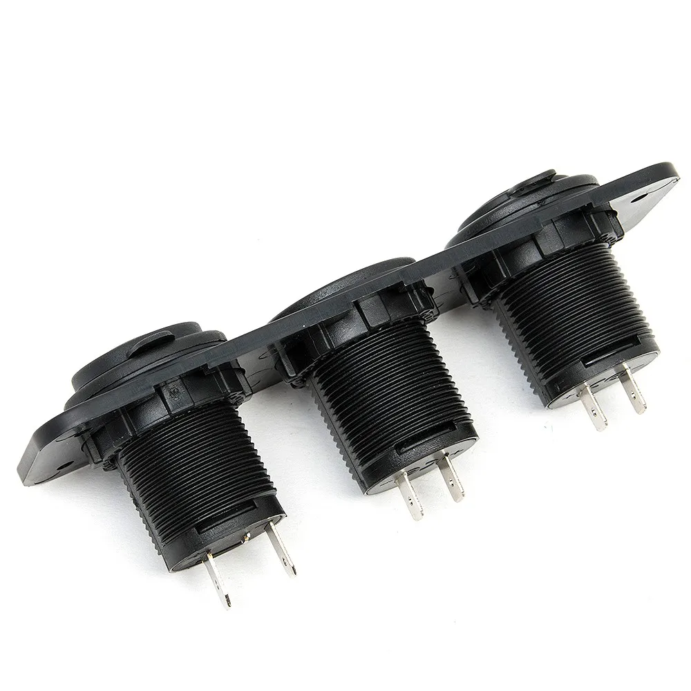 2017 Car Charger Motorcycle Plug Dual USB Adaptor+12V/24V Cigarette Lighter Socket Blue LED +Digital Voltmeter Mobile Phone 21