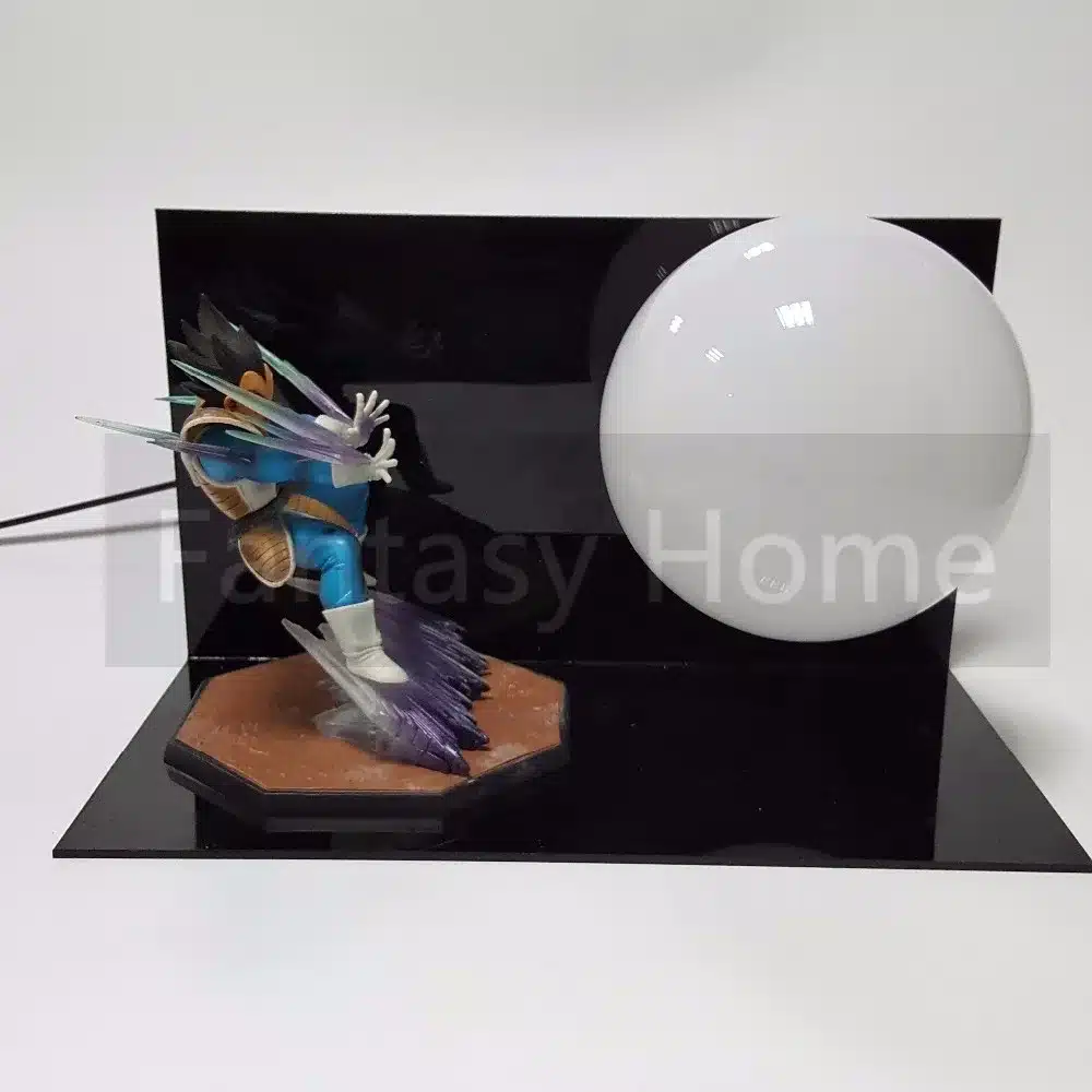 Dragon Ball Z Action Figure Vegeta Kamehameha Display Toy Dragonball Z Vegeta Figuras Dragon DBZ With Base And Bulb DIY32 12