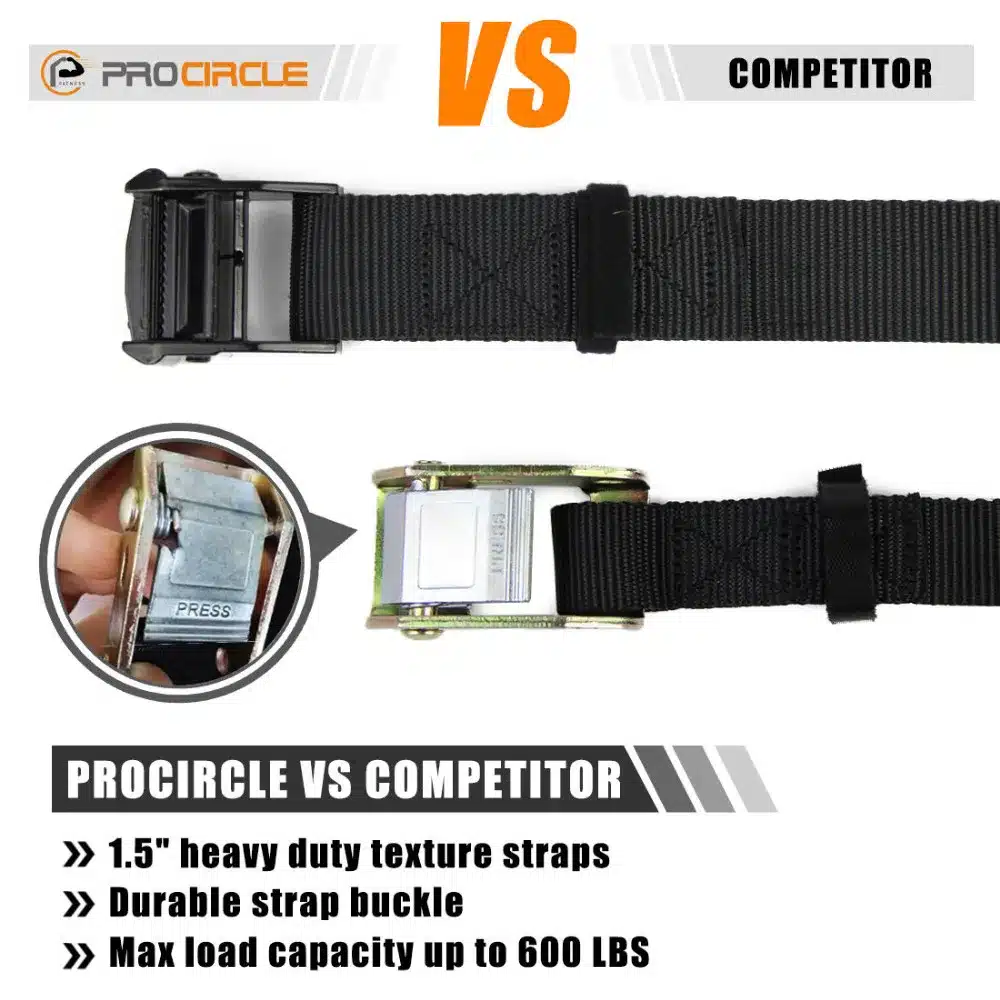 PROCIRCLE Wood Gymnastic Rings Gym Rings with Adjustable Long Buckles Straps Workout For Home Gym & Cross Fitness 13