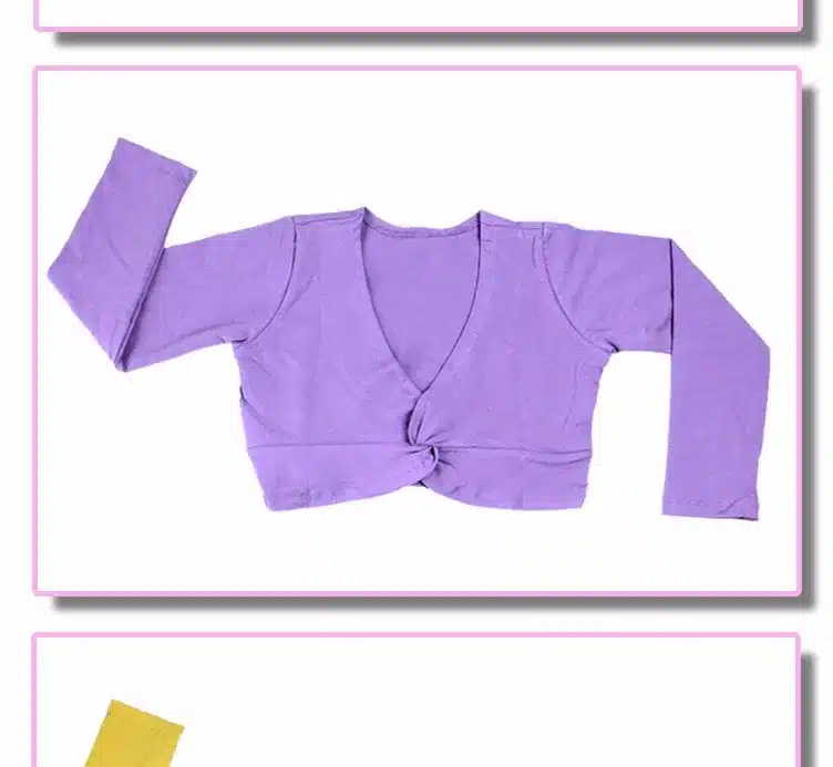Girls Kids Ballet Leotards Coat Pink High Waist Dance Clothes Children Long Sleeve Gymnastics Leotard Overall 16