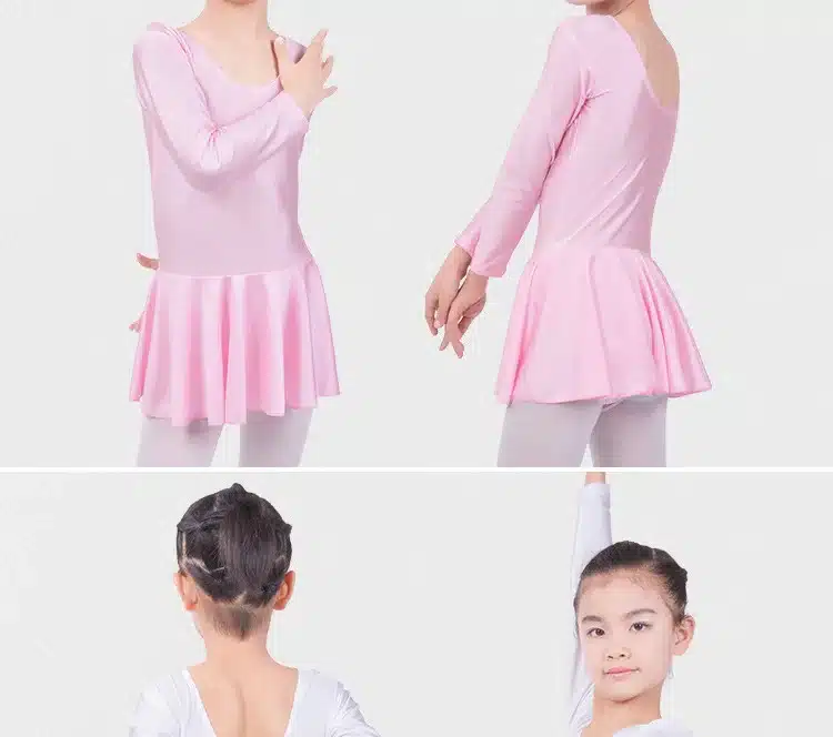 Long sleeved Spandex Gymnastics Leotard for Girls Ballet Dress Clothing Kids Dance Wear 6