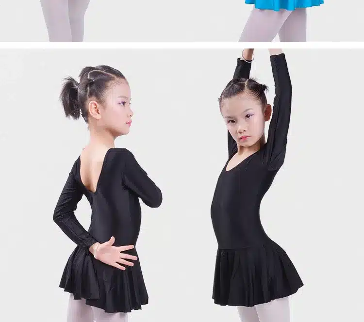 Long sleeved Spandex Gymnastics Leotard for Girls Ballet Dress Clothing Kids Dance Wear 12